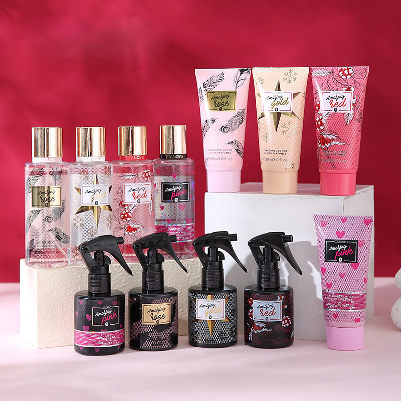 طقم عطر نسائي بخاخ عطر يدوم طويلاً سعة 150 مل طقم بخاخ شعر سعة 100 مل