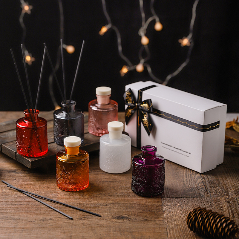 موزع عطر فاخر 100 جرام + 100 مل للعطور المنزلية لحفلات الزفاف والحفلات ومجموعة هدايا الشموع الملونة