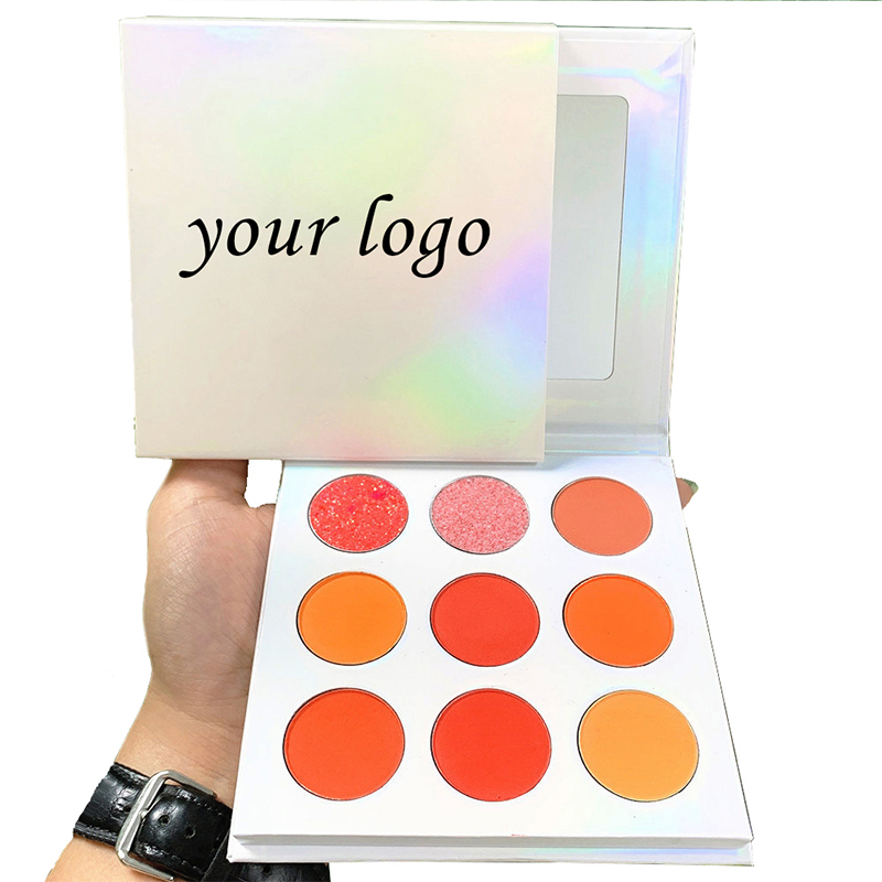 مجموعة ظلال العيون العضوية عالية الصبغة بدون شعار 9 ألوان