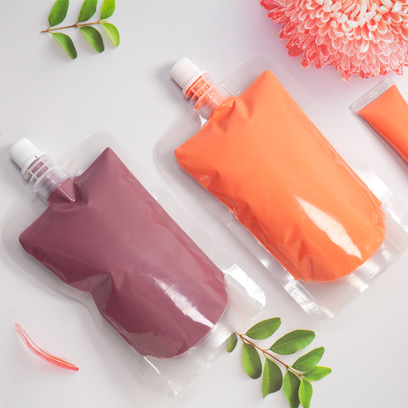 كيس بلاستيكي سعة 200 مل، كيس فوهة ملمع الشفاه، صبغة أساسية لملمع الشفاه نباتية وخالية من القسوة