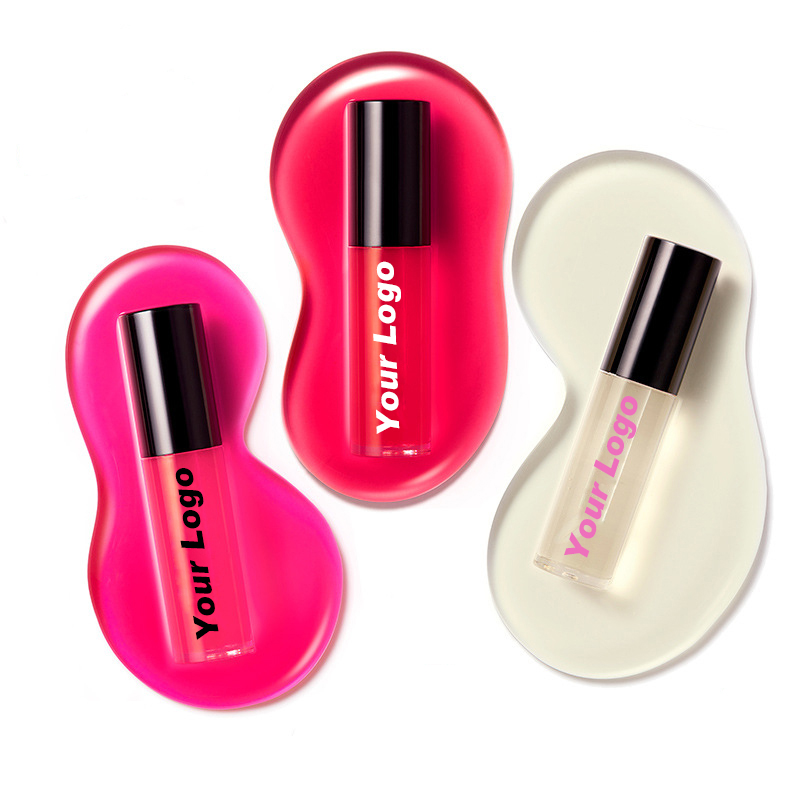 زيت الشفاه المرطب 100% نباتي لامع طبيعي أساس زيت الشفاه العضوي 3 ألوان