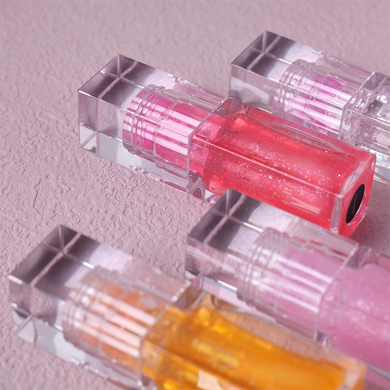 أحمر شفاه لامع متغير اللون بنكهة الفواكه، زيت شفاه وردي سحري، ملون بدرجة حرارة متغيرة، صبغة شفاه 7 ألوان