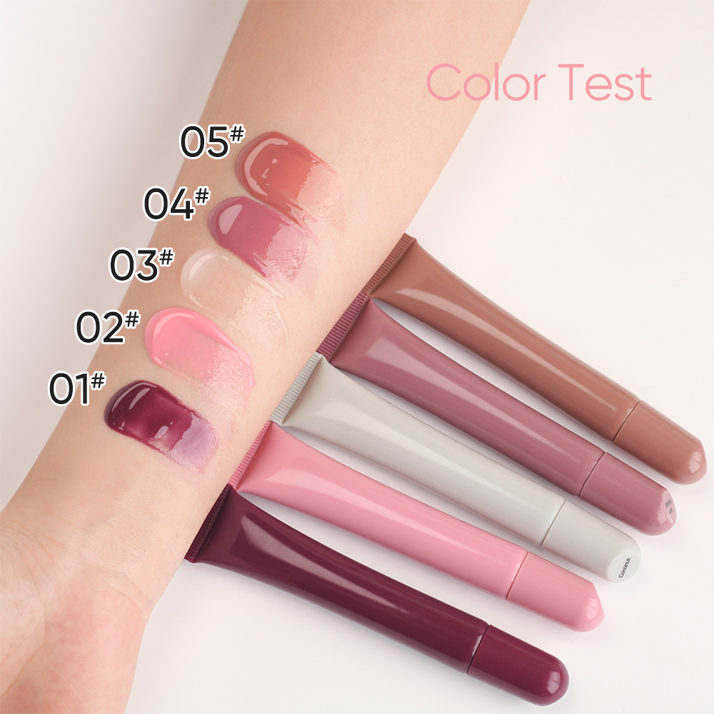 بلسم الشفاه النباتي المرطب والمرطب بزيت توهج الشفاه بنكهة الفاكهة من الكاميليا