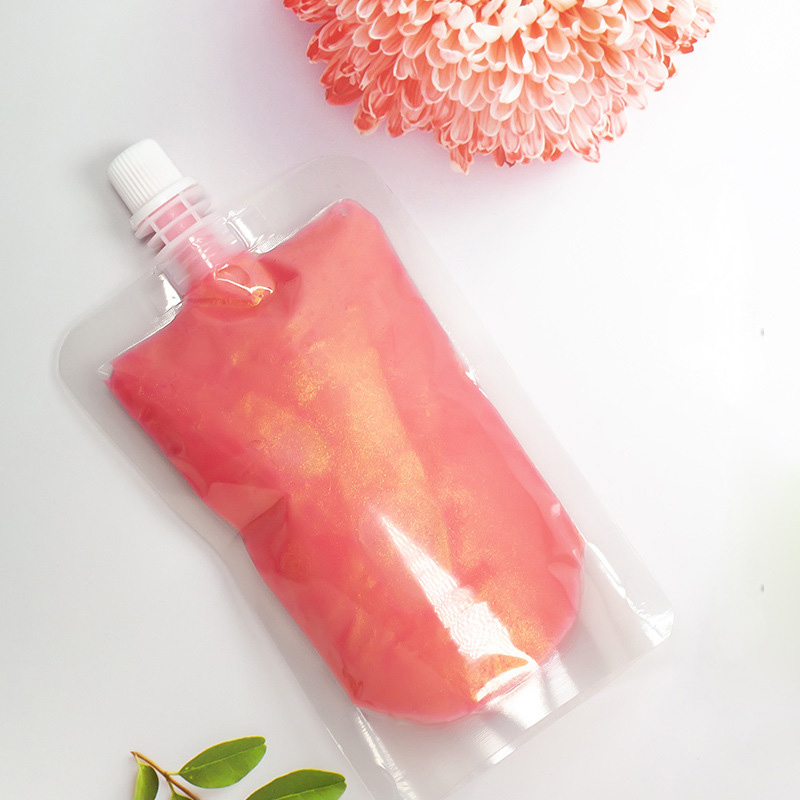 كيس بلاستيكي سعة 200 مل، كيس فوهة ملمع الشفاه، صبغة أساسية لملمع الشفاه نباتية وخالية من القسوة