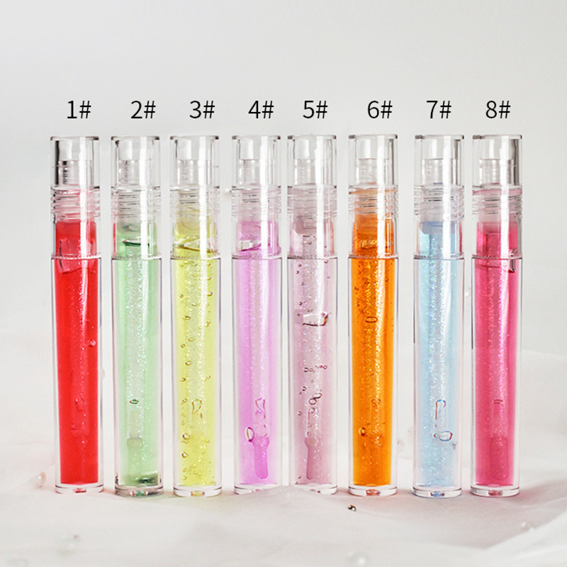 ملمع شفاه سائل لطيف ورطب مرطب لامع لامع شفاف للشفاه