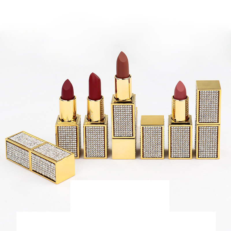 أحمر شفاه نباتي غير لامع بلون البيج الفاتح، 13 لونًا، مرطب، يدوم طويلًا، ملصق شعار مخصص