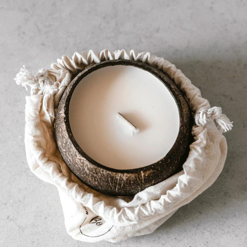 شمعة شمع الصويا العطرية 200 جرام، قشرة جوز الهند الطبيعية، جو غرفة النوم الطويلة، صندوق هدايا تذكارية لعيد ميلاد المرأة