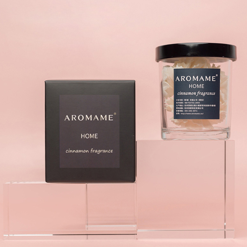 موزع الروائح ومزيل الروائح في برطمان من الكريستال الحجري ومعطر الهواء برائحة الزهور الجافة والقرفة