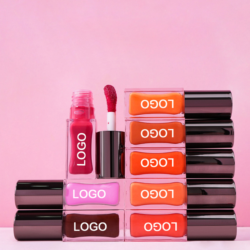 ملمع شفاه نباتي شفاف يتميز بمكياج أحمر شفاه سائل معدني قائم على الزيت