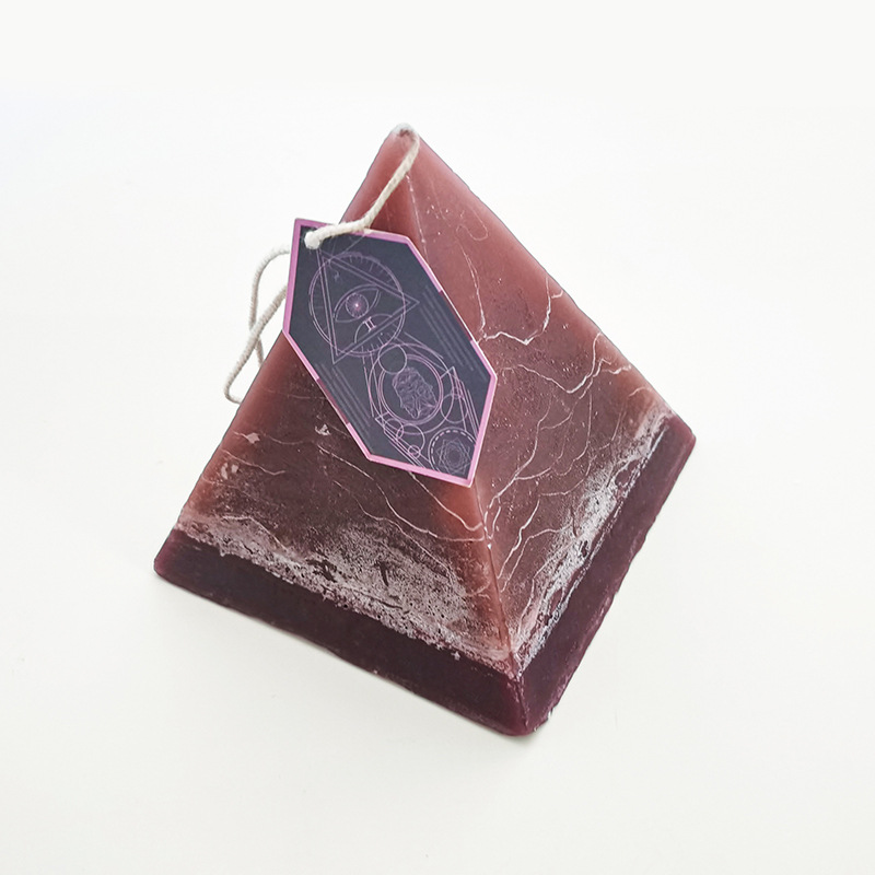 شمعة كريستال فاخرة 250 جرام مصنوعة يدويًا من شموع هرمية معطرة بالزودياك مع بلورات