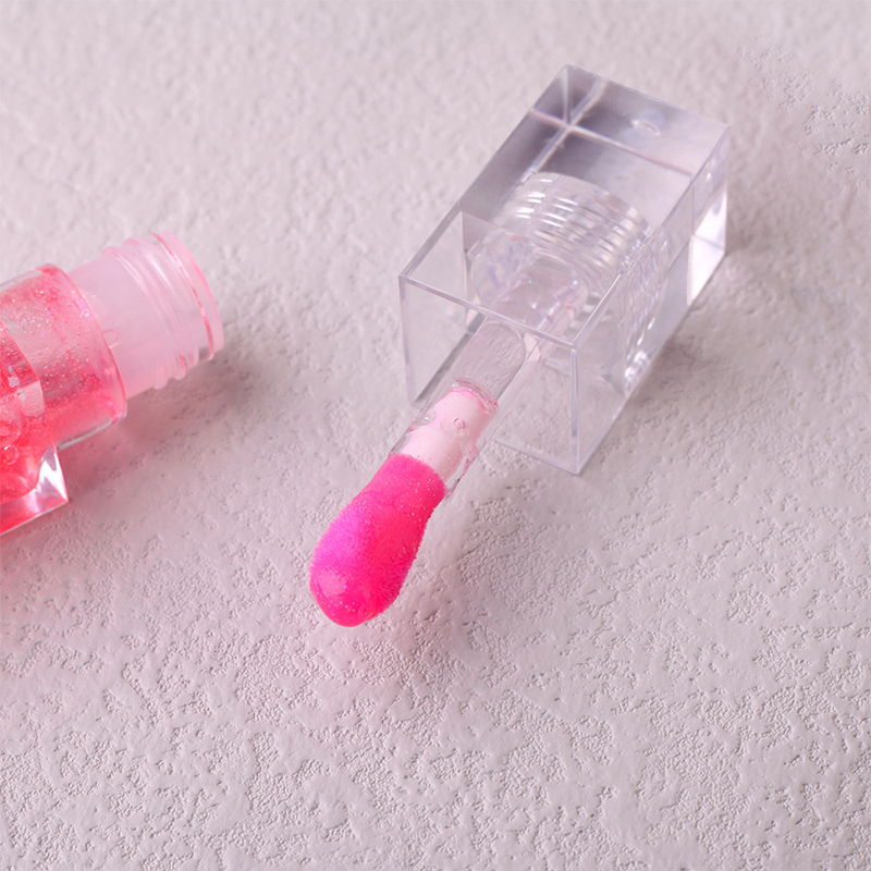 أحمر شفاه لامع متغير اللون بنكهة الفواكه، زيت شفاه وردي سحري، ملون بدرجة حرارة متغيرة، صبغة شفاه 7 ألوان