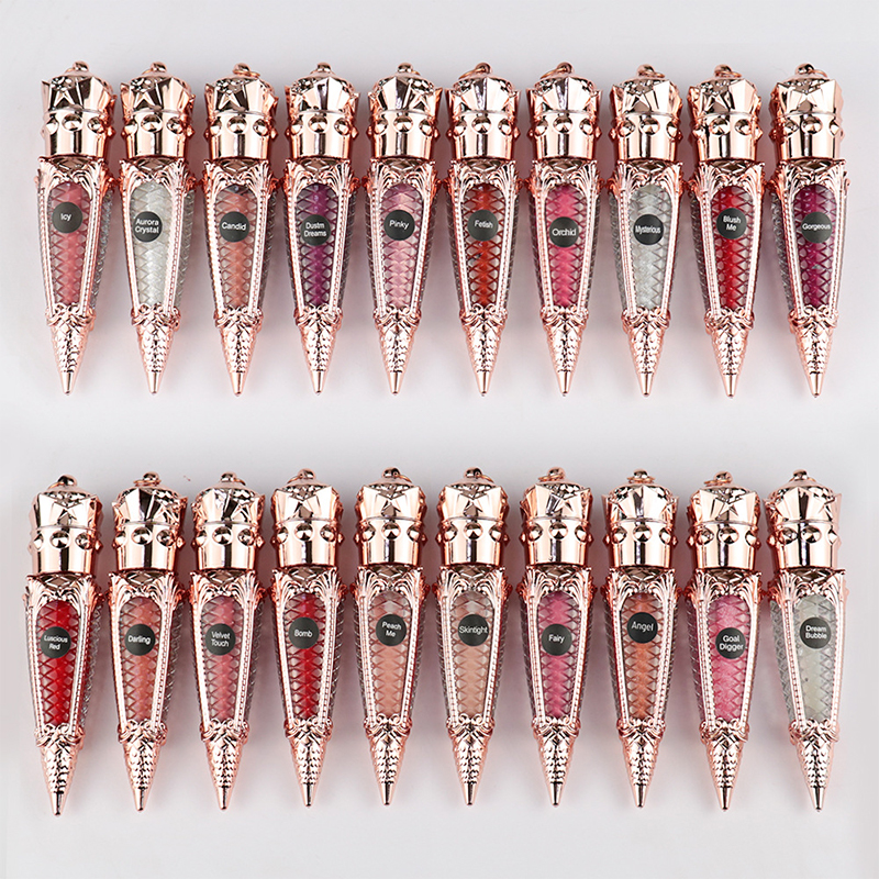 مجموعة ملمع الشفاه الجديدة 3 في 1، علبة هدايا غير لامعة، مجموعة أحمر الشفاه، مكياج