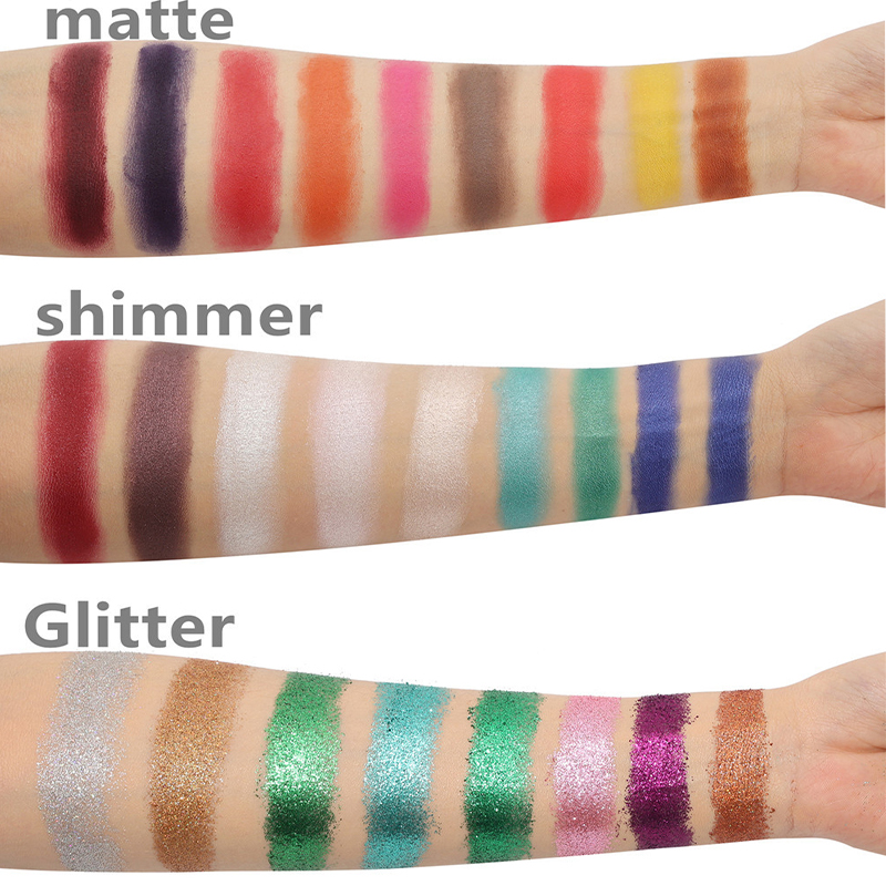 مجموعة ظلال العيون العضوية عالية الصبغة بدون شعار 9 ألوان