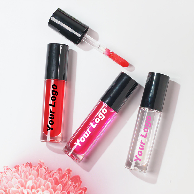 زيت الشفاه المرطب 100% نباتي لامع طبيعي أساس زيت الشفاه العضوي 3 ألوان