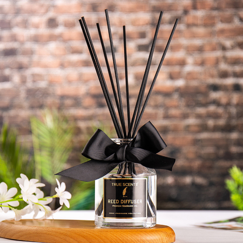 220 مل موزع قصب العلاج العطري عالي الجودة 220 مل بدون نار شفاف مع روائح قابلة للتغيير