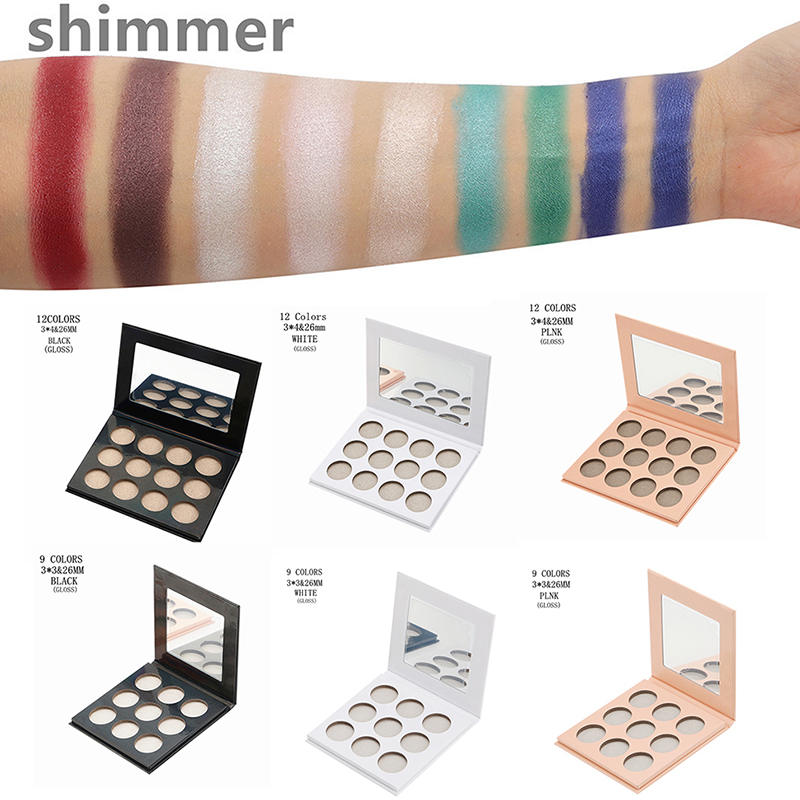 مجموعة ظلال العيون العضوية عالية الصبغة بدون شعار 9 ألوان